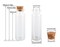 100 Small Glass Bottles with Cork Stoppers,15ml Glass Vials Tiny Jars for Wedding Favors Party Gift Room Decoration Seed Storing Containers Art Paint Display